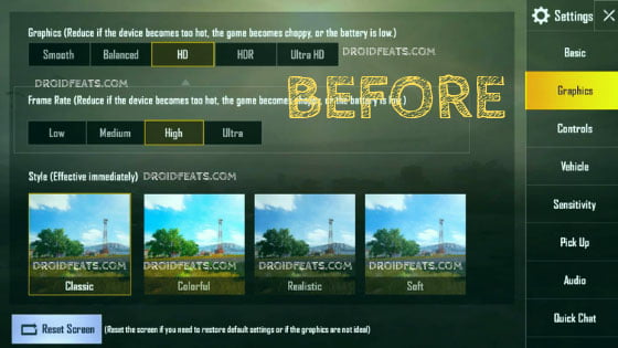 PUBG Graphics FPS