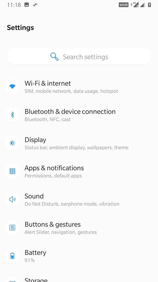 OOS Pie screenshot