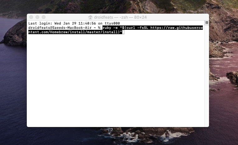 Install Homebrew on macOS