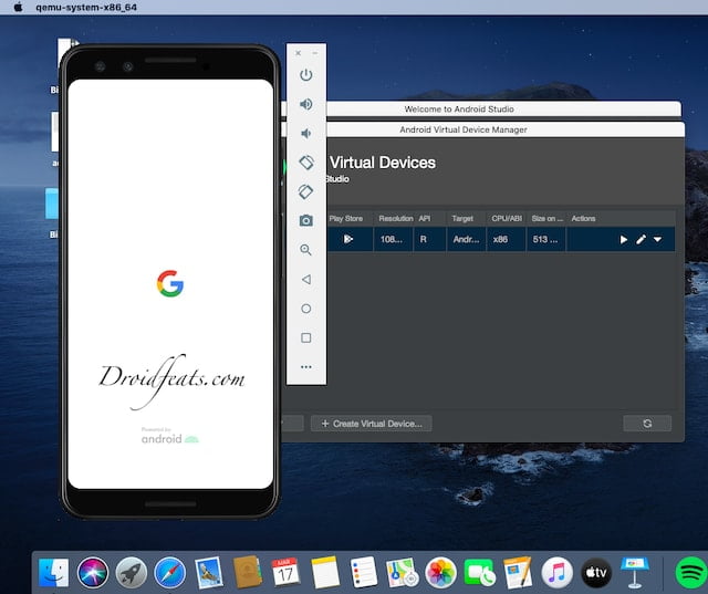 Android Studio running Android 11 Android Studio running Android 11